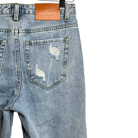 Princess Polly High Rise Tapered Leg Distressed Ripped Rigid 100% Cotton Jeans 2 - Picture 11 of 16